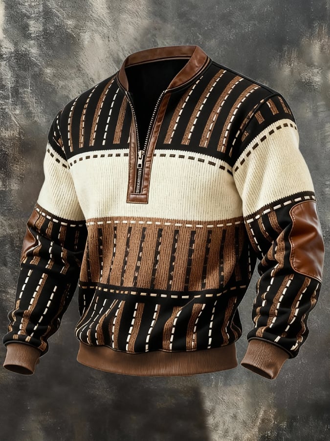 THOMAS | RETRO HALF-ZIP SWEATSHIRT WITH STAND-UP COLLAR