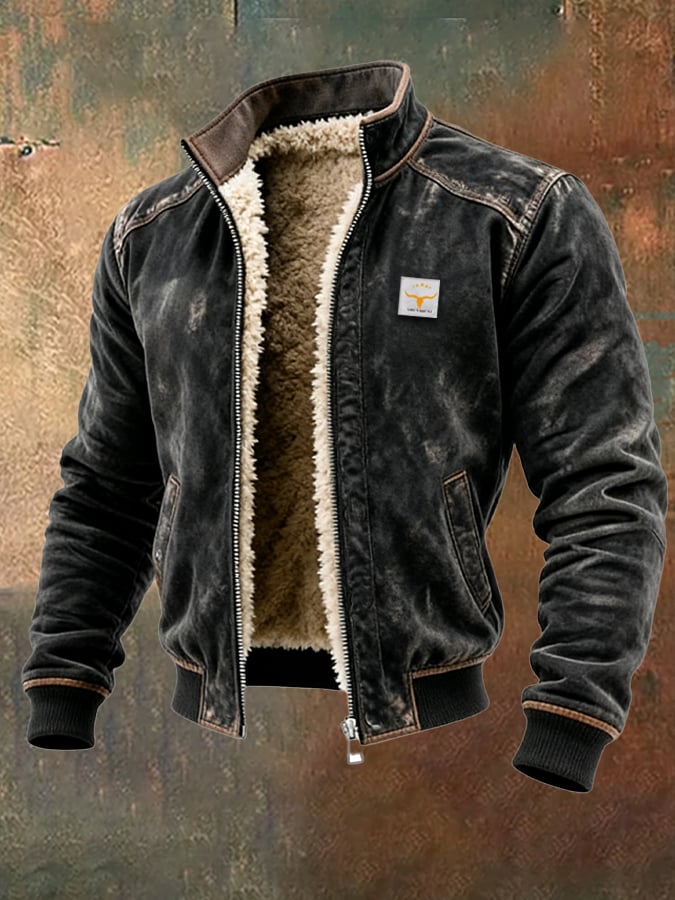 Jack Harrison™ | THERMAL LEATHER-EFFECT JACKET WITH ULTRA-WARM FUR LINING