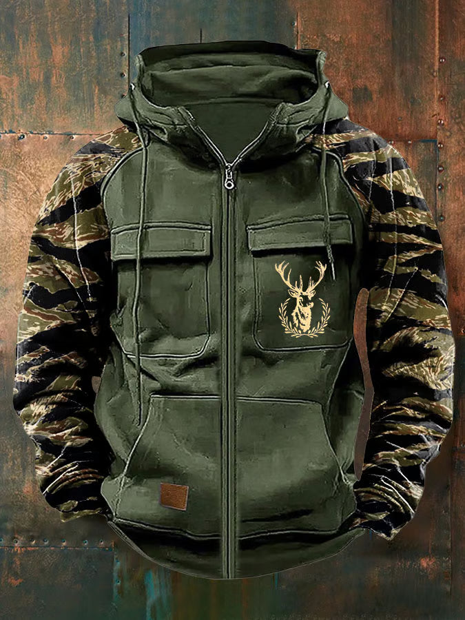 Neil | Clean Multi-Pocket Zip-Up Hoodie