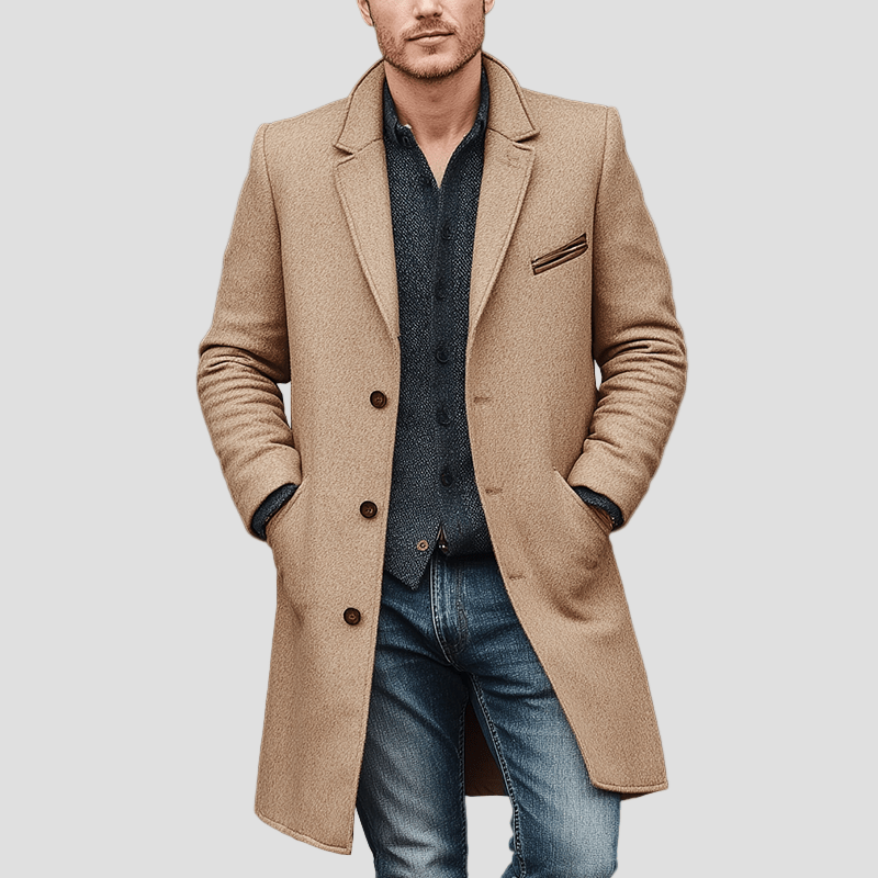 Aiden | Simple Wool Mid Coat