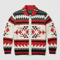 Dominic | Geometric Zip Knit Cardigan