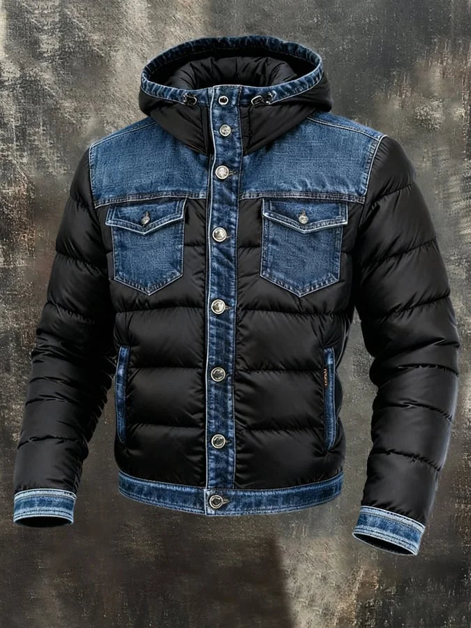 JACK HARRISON™ | HYBRID INSULATED DENIM PUFFER JACKET