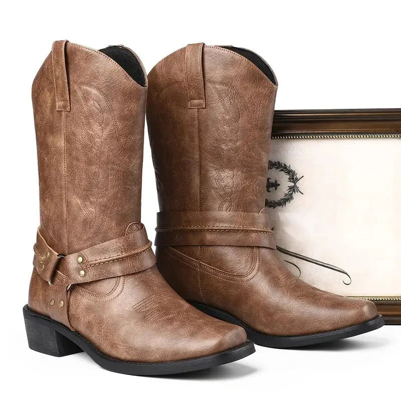 Levi | Western Leather Cowboy Boots for Men