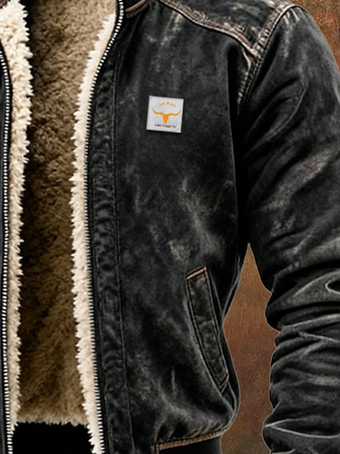 Jack Harrison™ | THERMAL LEATHER-EFFECT JACKET WITH ULTRA-WARM FUR LINING