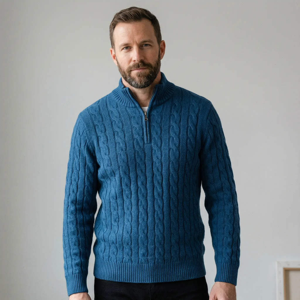 Leo | Men’s Half-Zip Cotton Sweater