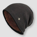 Harry Fleece-Lined Slouchy Beanie | Ribbed Geometric Beanie