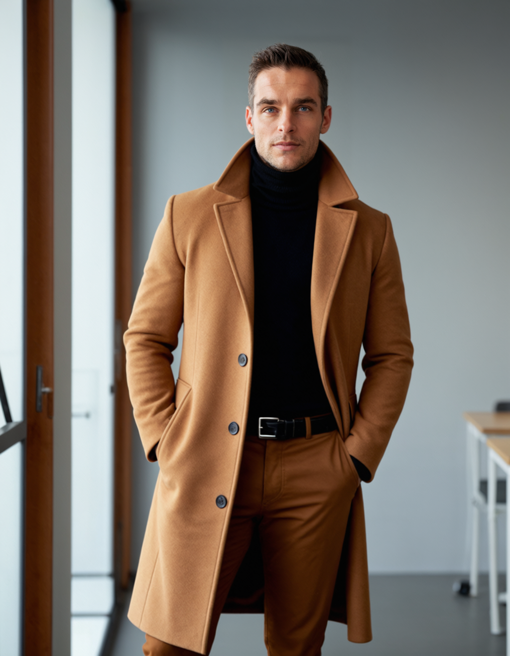 The Ridgeford Men’s Classic Wool Winter Overcoat
