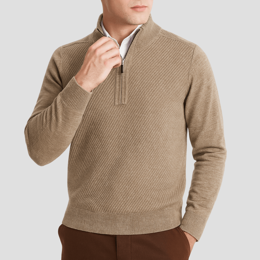 Colton | Ribbed Half-Zip Sweater