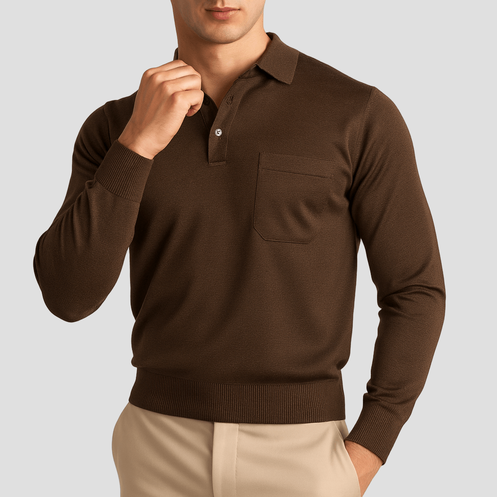 Tyler | Elegant Wool Polo Sweater