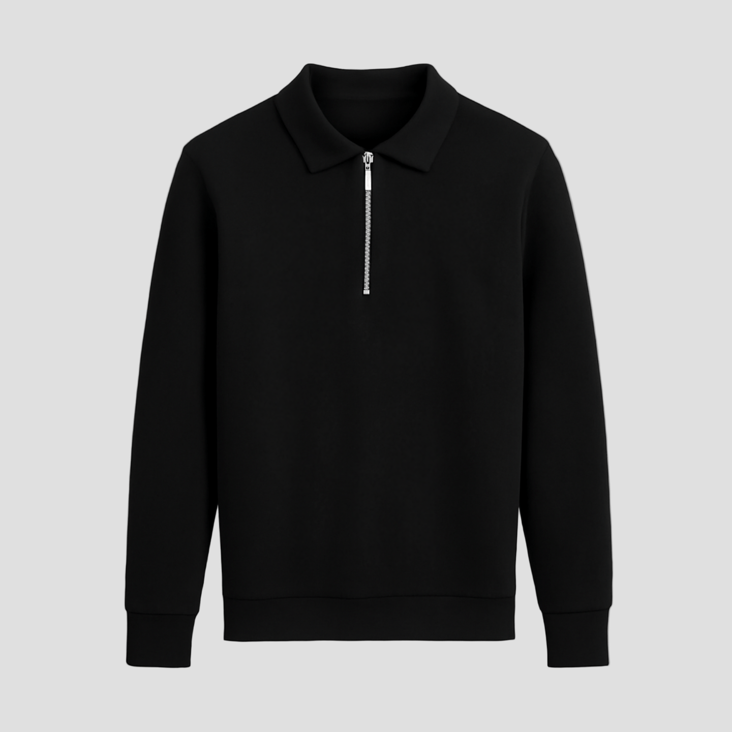 Nathan | Zippered Polo Knit Sweater