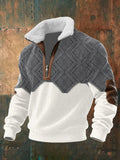 Nick - Zip-Up Sweater with a High Fur-Trimmed Collar