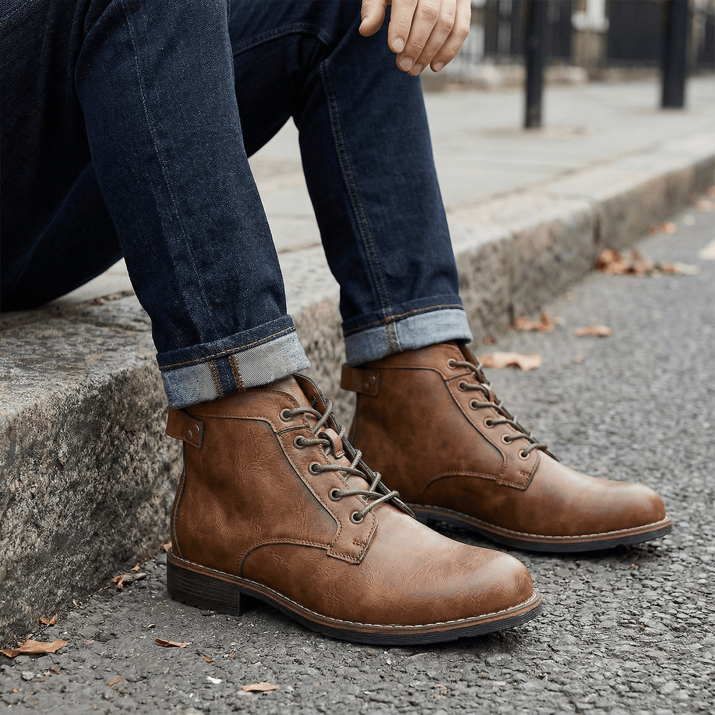 Liam | Leather Lace Boots
