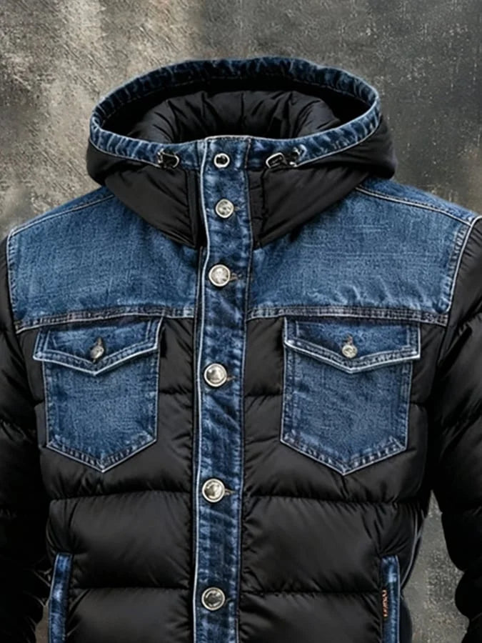 JACK HARRISON™ | HYBRID INSULATED DENIM PUFFER JACKET
