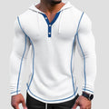Benoît | Solid Waffle Long Sleeve Casual Hoodie