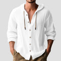 Callum | Solid Color Single Breasted Long Sleeve Hoodie