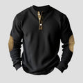 Luc | Casual Colorblock Henley Collar Long Sleeve Sweatshirt